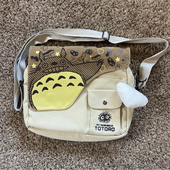 My Neighbor Totoro Handbags - Totoro Themed Beige Crossbody Bag